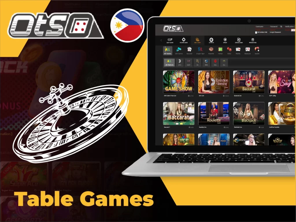 Otsobet casino table games