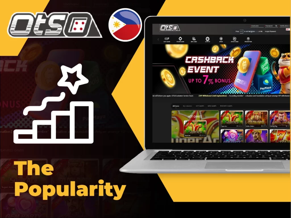 Popularity of Otsobet casino in Philippines